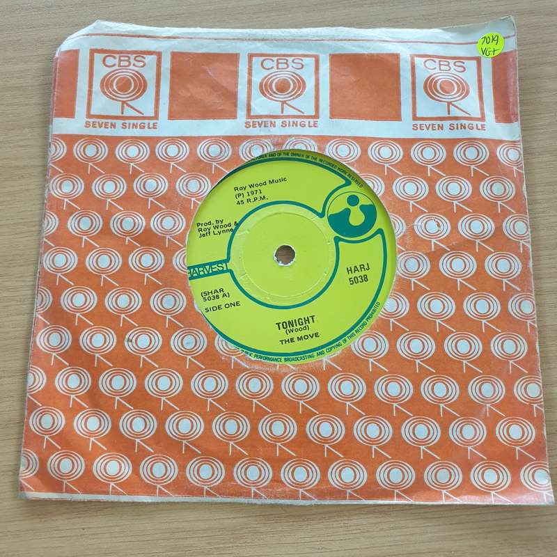 The Move  Tonight - Vinyl 7" Record  (VG+)