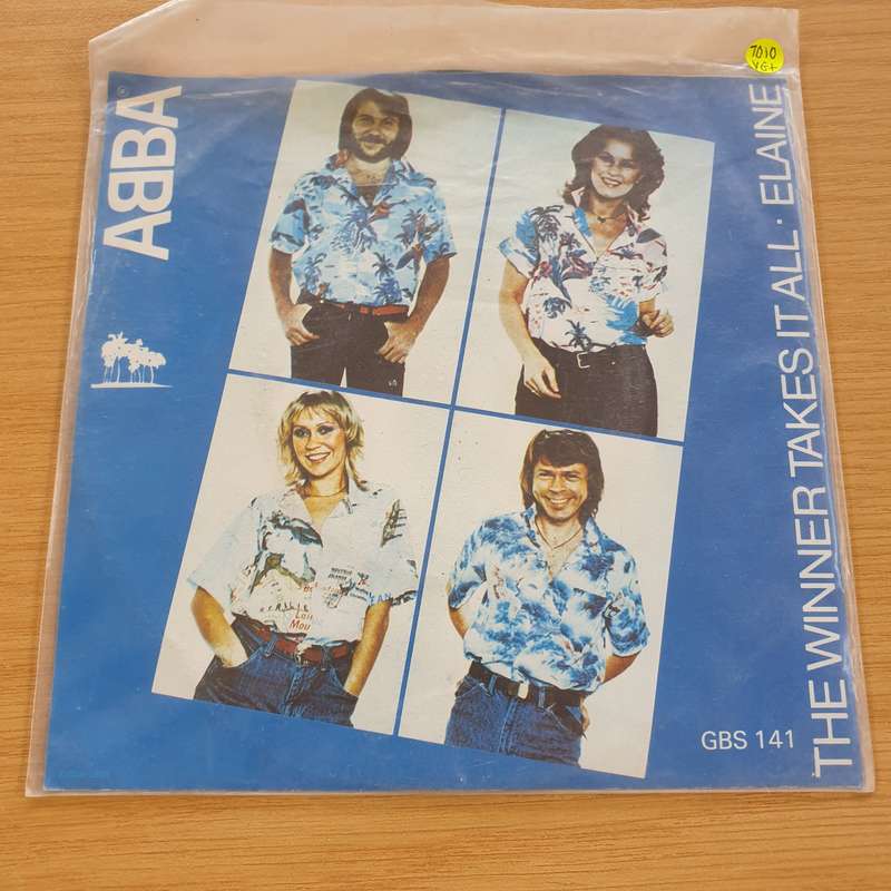 ABBA  The Winner Takes It All / Elaine - Vinyl 7" Record  (VG+)