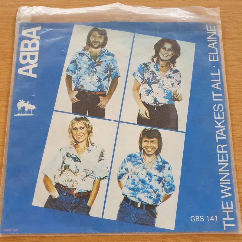 ABBA  The Winner Takes It All / Elaine - Vinyl 7" Record  (VG+)