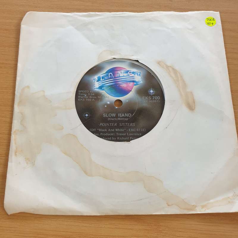 Pointer Sisters  Slow Hand - Vinyl 7" Record  (VG+)