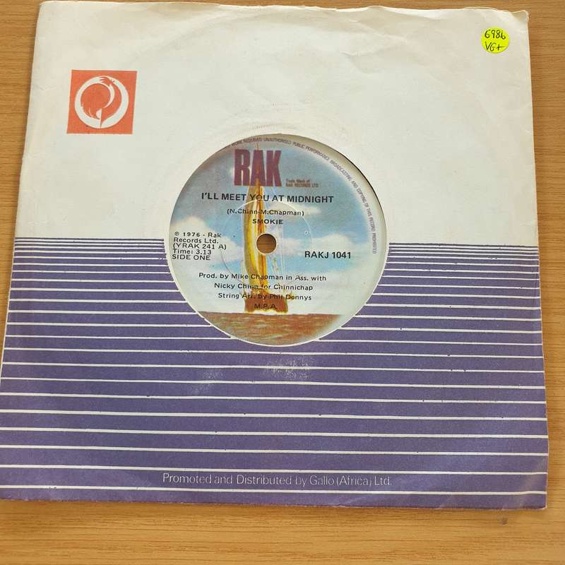 Smokie  I'll Meet You At Midnight - Vinyl 7" Record  (VG+)