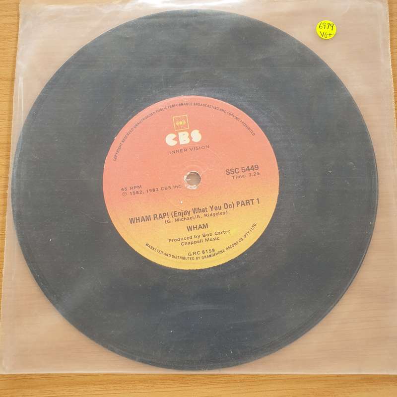 Wham  Wham Rap! (Enjoy What You Do) - Vinyl 7" Record  (VG+)