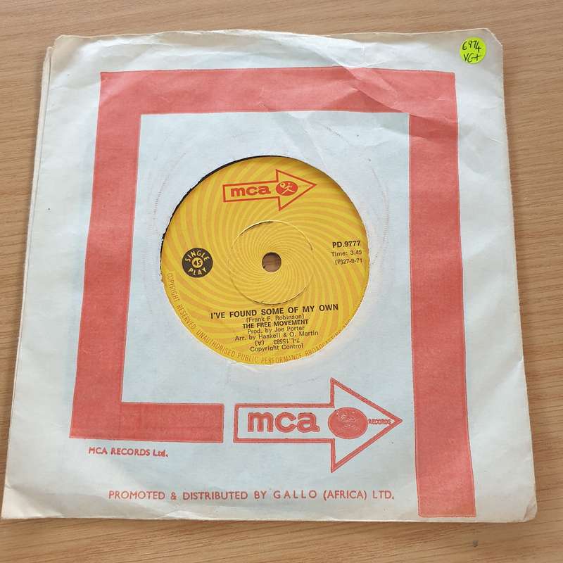 The Free Movement  I've Found Someone Of My Own - Vinyl 7" Record  (VG+) (D)