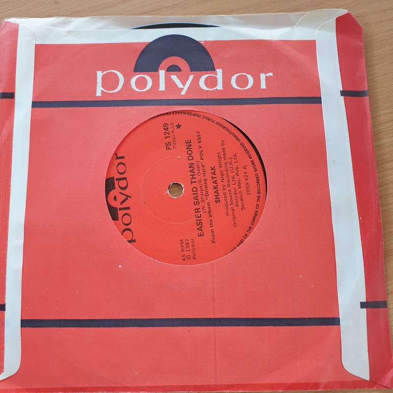 Shakatak  Easier Said Than Done - Vinyl 7" Record  (VG+)