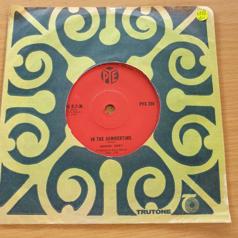 Mungo Jerry  Mungo Jerry (Featuring In The Summertime) - Vinyl 7" Record  (VG+)