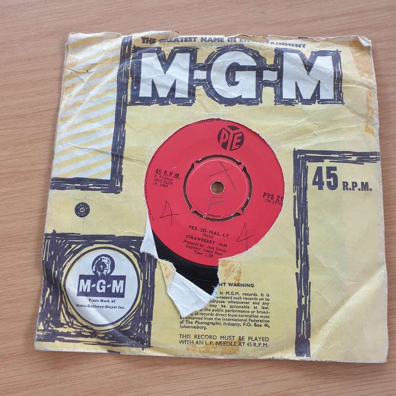 Strawberry Jam  Per-So-Nal-Ly / This Is To A Girl  - Vinyl 7" Record  (VG)