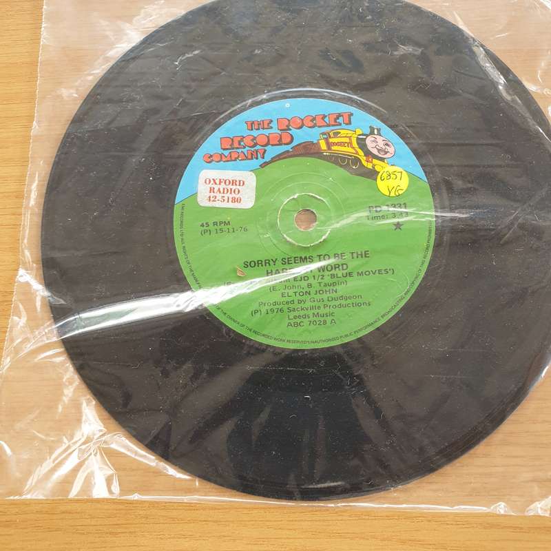 Elton John  Sorry Seems To Be The Hardest Word  - Vinyl 7" Record  (VG)