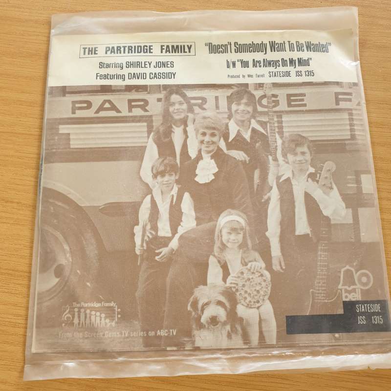 The Partridge Family  Doesn't Somebody Want To Be Wanted - Vinyl 7" Record (Fair)