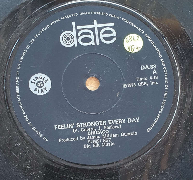 Chicago  Feelin' Stronger Every Day / Jenny - Vinyl 7" Record  (VG+)