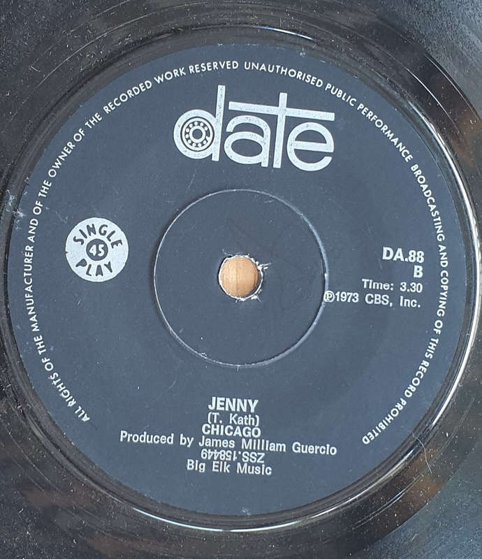 Chicago  Feelin' Stronger Every Day / Jenny - Vinyl 7" Record  (VG+)