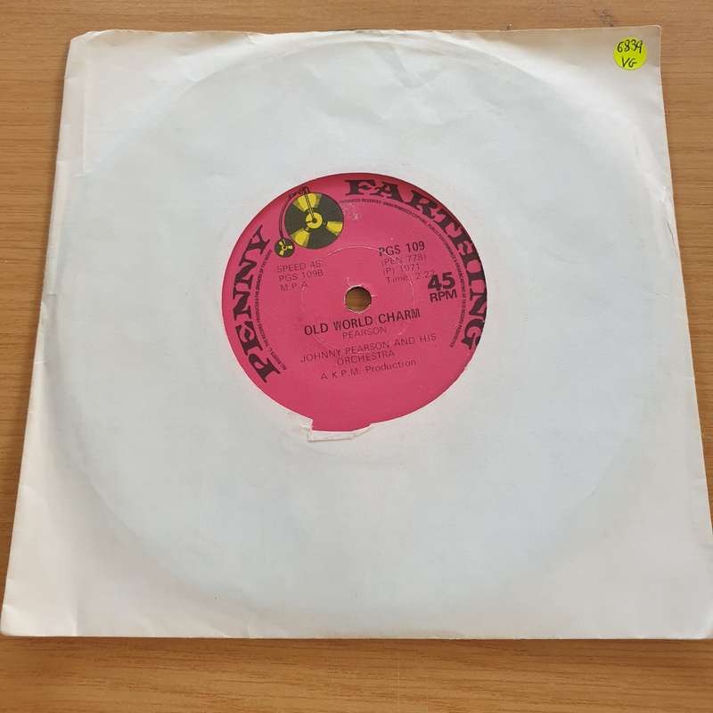 Johnny Pearson And His Orchestra   Sleepy Shores / Old World Charm - Vinyl 7" Record  (VG)