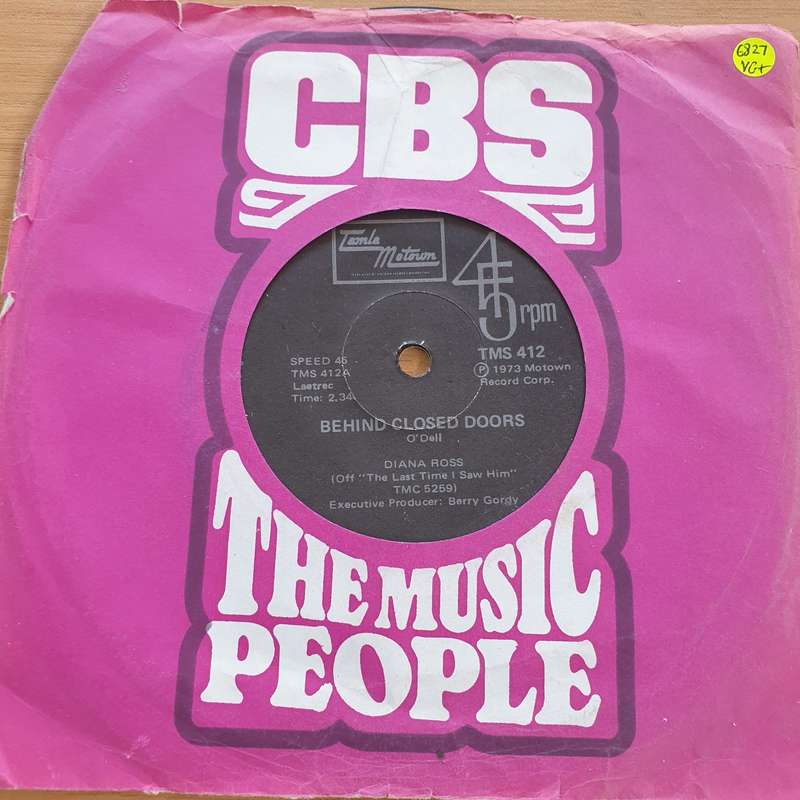Diana Ross  Behind Closed Doors - Vinyl 7" Record  (VG+)