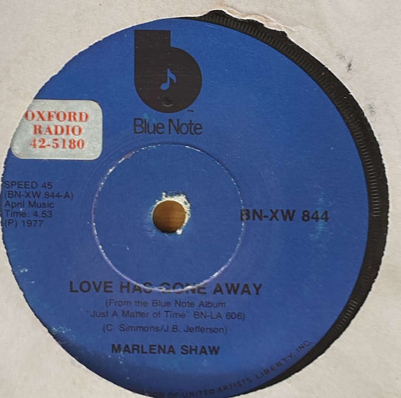 Marlena Shaw  Love Has Gone Away - Vinyl 7" Record  (VG+)