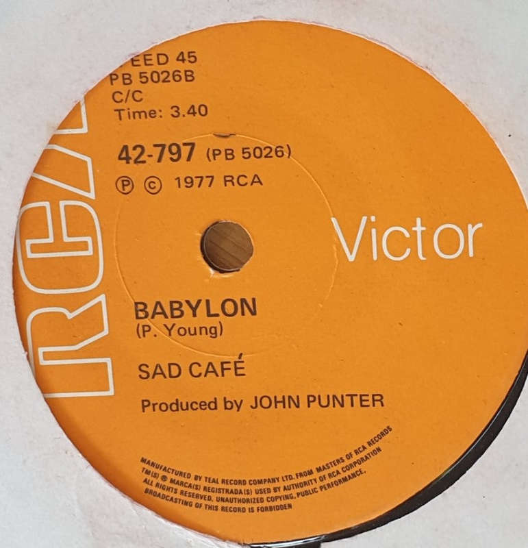 Sad Café  Black Rose / Babylon - Vinyl 7" Record  (VG+)