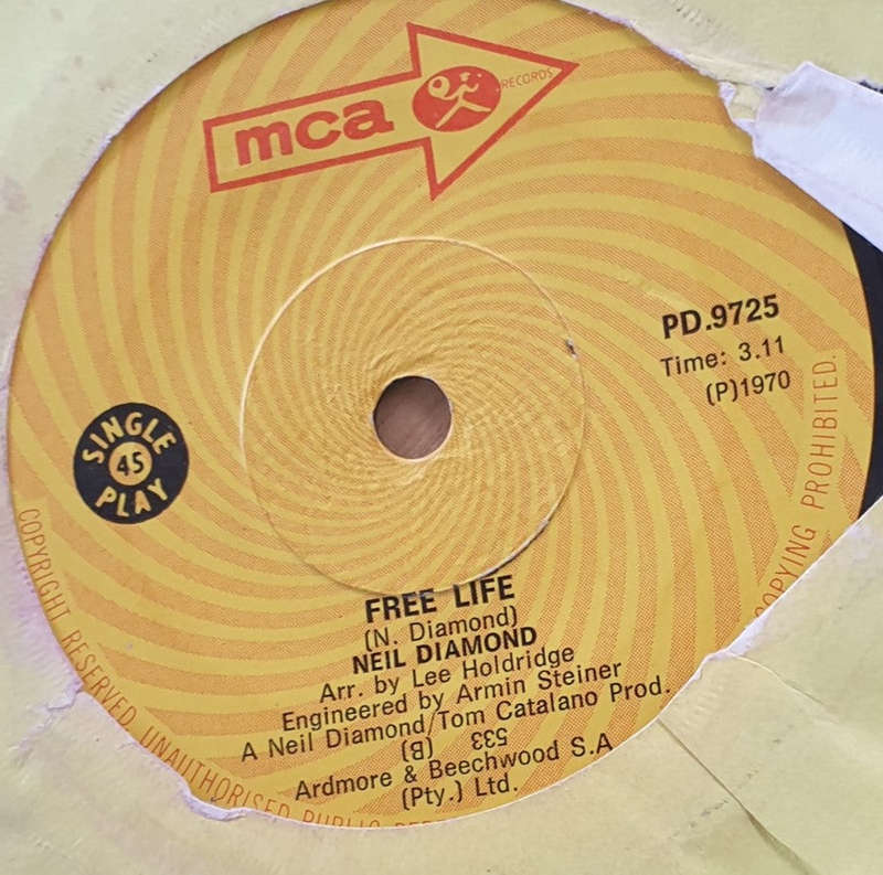 Neil Diamond  He Ain't Heavy ... He's My Brother - Vinyl 7" Record  (VG)