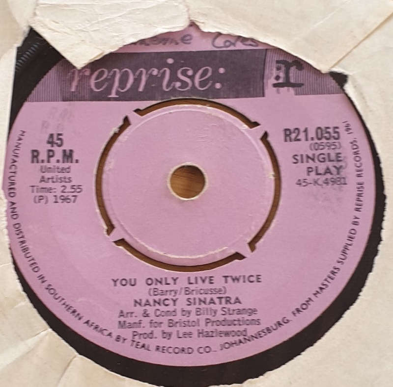 Nancy Sinatra & Lee Hazlewood - Jackson/ You Only Live Twice - Vinyl 7" Record  (VG+)