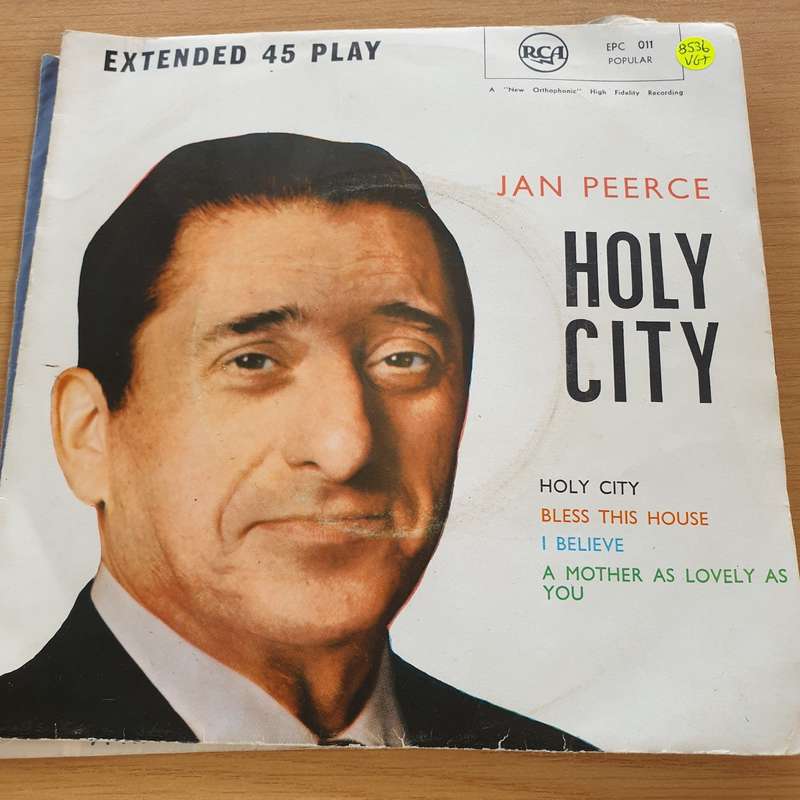 Jan Peerce  Holy City - Vinyl 7" Record (VG+)