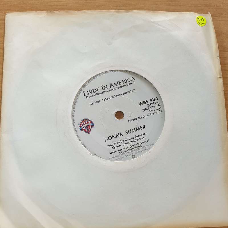 Donna Summer  Livin' In America - Vinyl 7" Record (VG+)