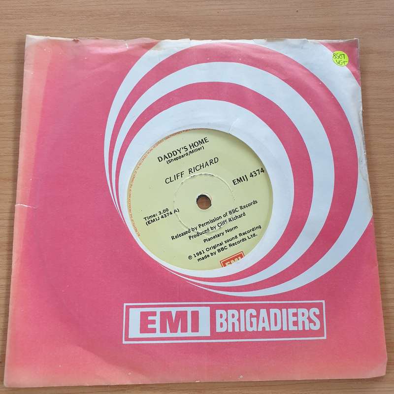 Cliff Richard  Daddy's Home  - Vinyl 7" Record (VG+)