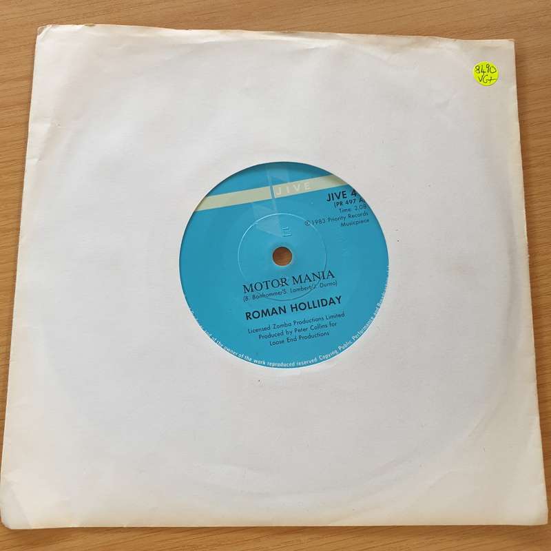 Roman Holiday  Motor Mania - Vinyl 7" Record (VG+)