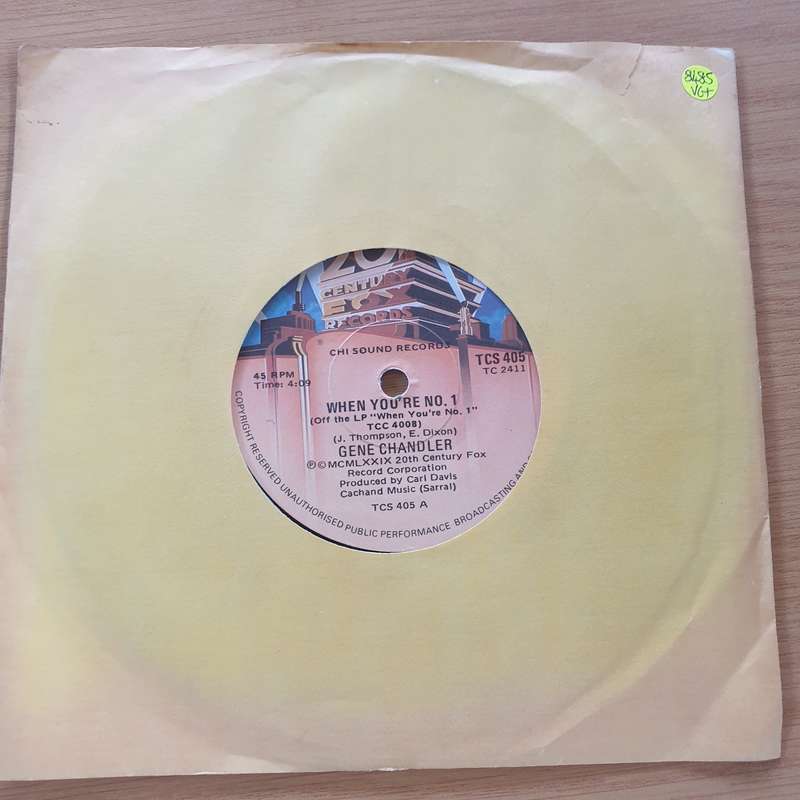 Gene Chandler  When You're No. 1 / I'll Remember You  - Vinyl 7" Record (VG+)