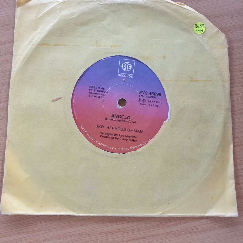 Brotherhood Of Man  Angelo  - Vinyl 7" Record (VG+)