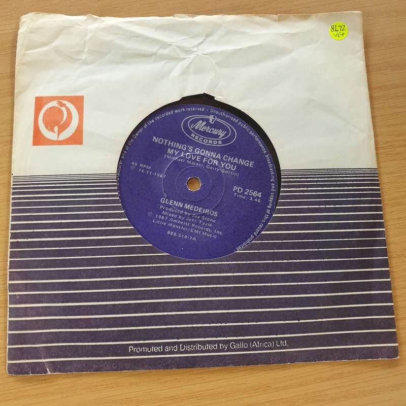 Glenn Medeiros  Nothing's Gonna Change My Love For You - Vinyl 7" Record (VG+)