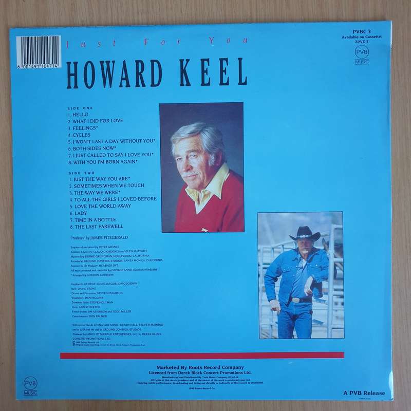 Howard Keel - Just for You  Vinyl LP Record - Very-Good+ Quality (VG+) (verygoodplus)
