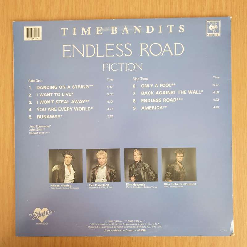Time Bandits  Endless Road  Vinyl LP Record - Very-Good+ Quality (VG+) (verygoodplus)