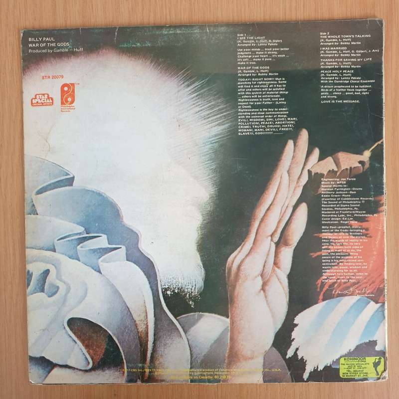 Billy Paul  War Of The Gods  Vinyl LP Record - Very-Good+ Quality (VG+) (verygoodplus)