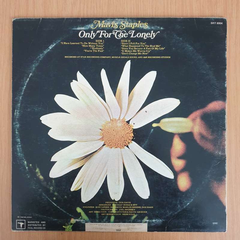 Mavis Staples  Only For The Lonely  Vinyl LP Record - Very-Good Quality (VG)  (verry)