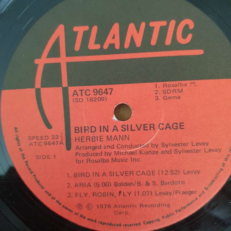Herbie Mann  Bird In A Silver Cage  Vinyl LP Record - Very-Good Quality (VG)  (verry)