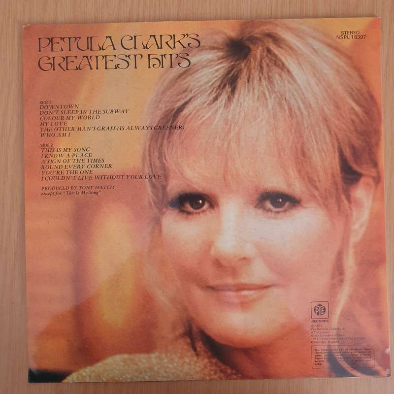Petula Clark  Greatest Hits (UK- 18397)  Vinyl LP Record - Very-Good+ Quality (VG+) (ver...