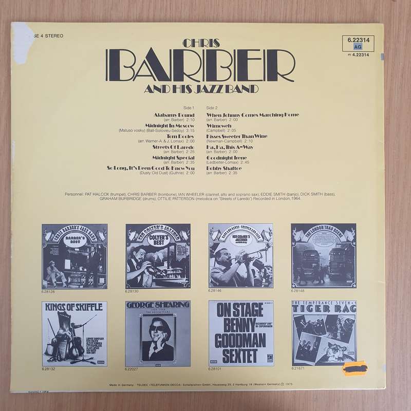 Chris Barber And His Jazz Band  Folk Barber Style  Vinyl LP Record - Very-Good+ Quality (VG...