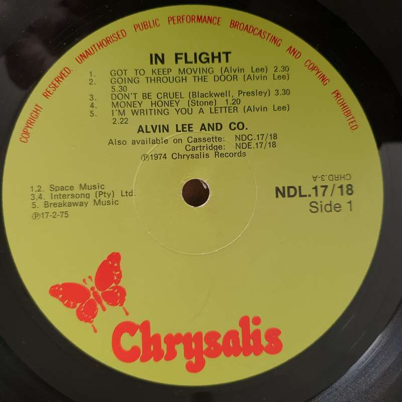 Alvin Lee & Co.  In Flight  Vinyl LP Record - Very-Good+ Quality (VG+) (verygoodplus)