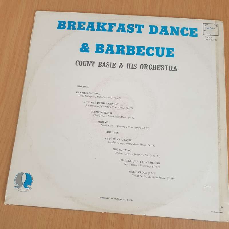 Count Basie And His Orchestra Featuring Joe Williams  Breakfast Dance And Barbecue - Vinyl LP ...
