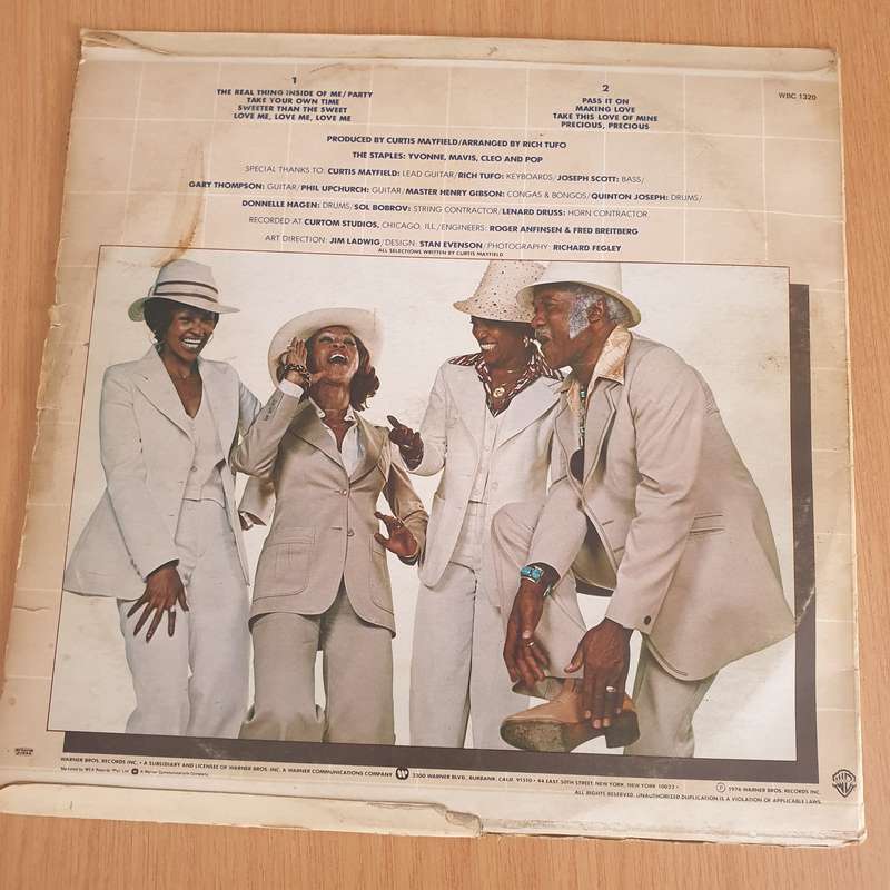 The Staples  Pass It On - Vinyl LP Record - Very-Good Quality (VG)  (verry)
