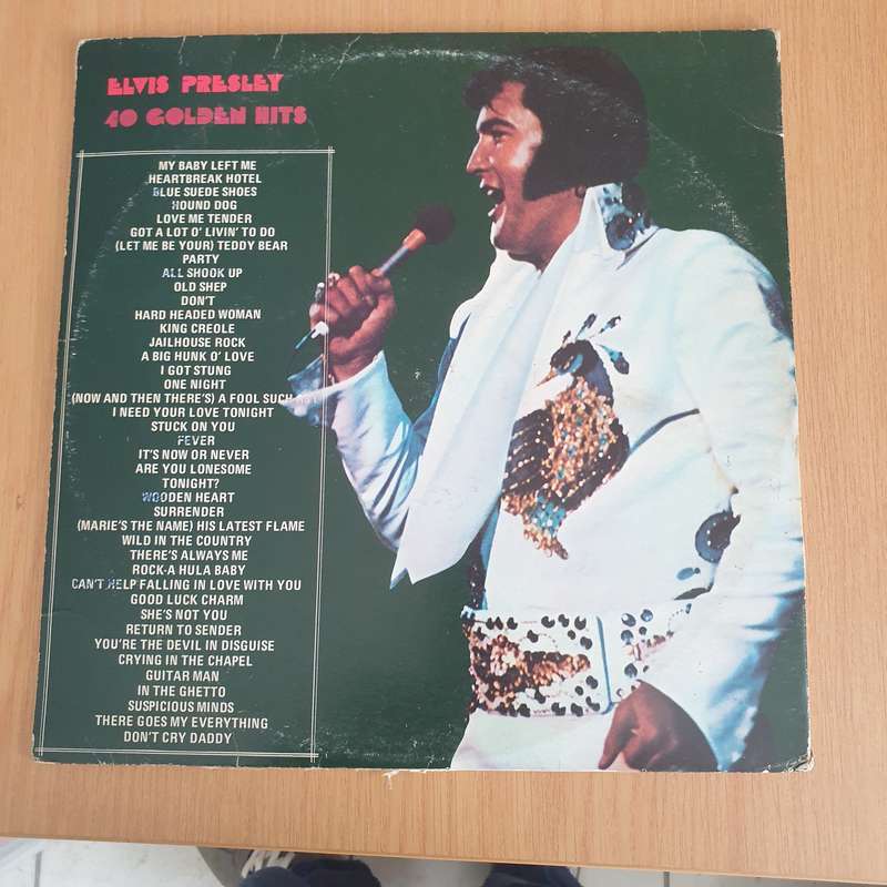 Elvis Presley  40 Golden Hits - Vinyl LP Record - Very-Good Quality (VG)  (verry)