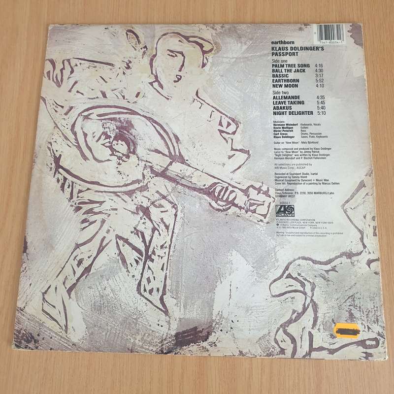 Passport  Earthborn - Vinyl LP Record - Very-Good+ Quality (VG+) (verygoodplus)