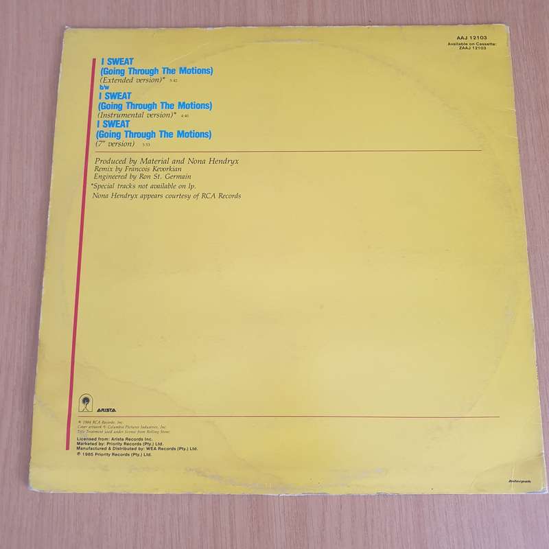 Perfect (from the Original Soundtrack) - I Sweat - Nona Hendryx - Vinyl LP Record - Very-Good+ Qu...