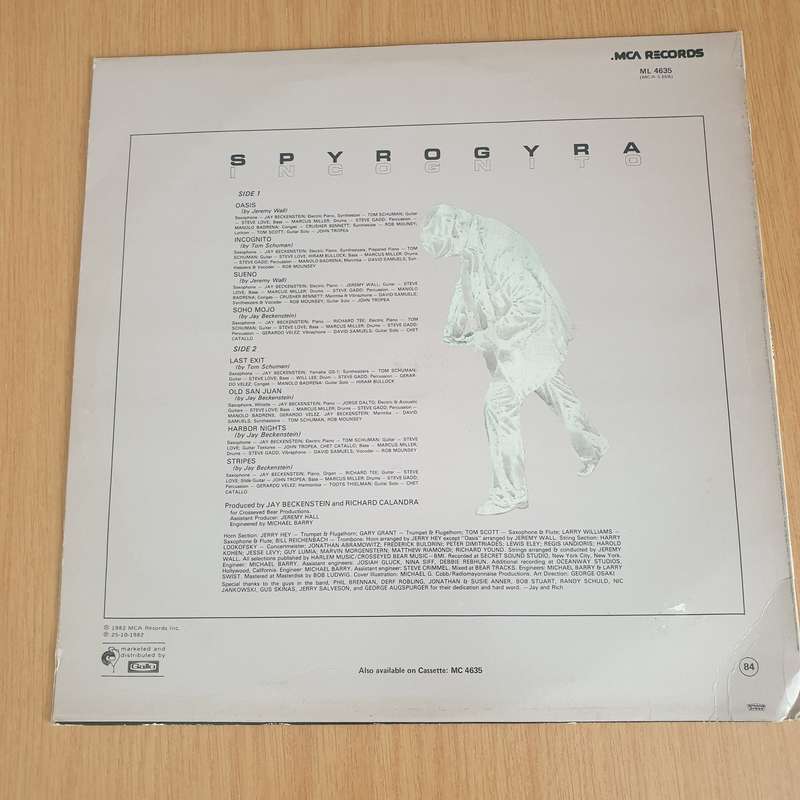 Spyrogyra - Incognito - Vinyl LP Record - Very-Good+ Quality (VG+) (verygoodplus)
