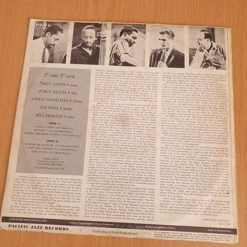 John Lewis   2 Degrees East - 3 Degrees West  - Vinyl LP Record - Very-Good+ Quality (VG+) (ve...