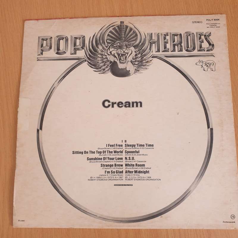Cream  Cream (Rare Release) - Vinyl LP Record - Very-Good+ Quality (VG+) (verygoodplus)