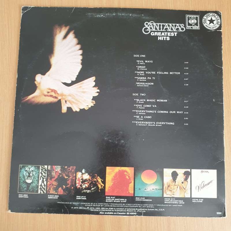 Santana  Santana's Greatest Hits (Star Spectacular Original Artists) - Vinyl LP Record - Ve...