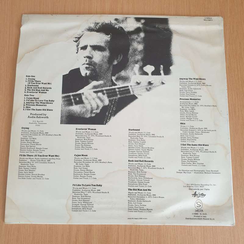 J.J. Cale  Okie (Italy Pressing) - Vinyl LP Record - Very-Good+ Quality (VG+) (verygoodplus)