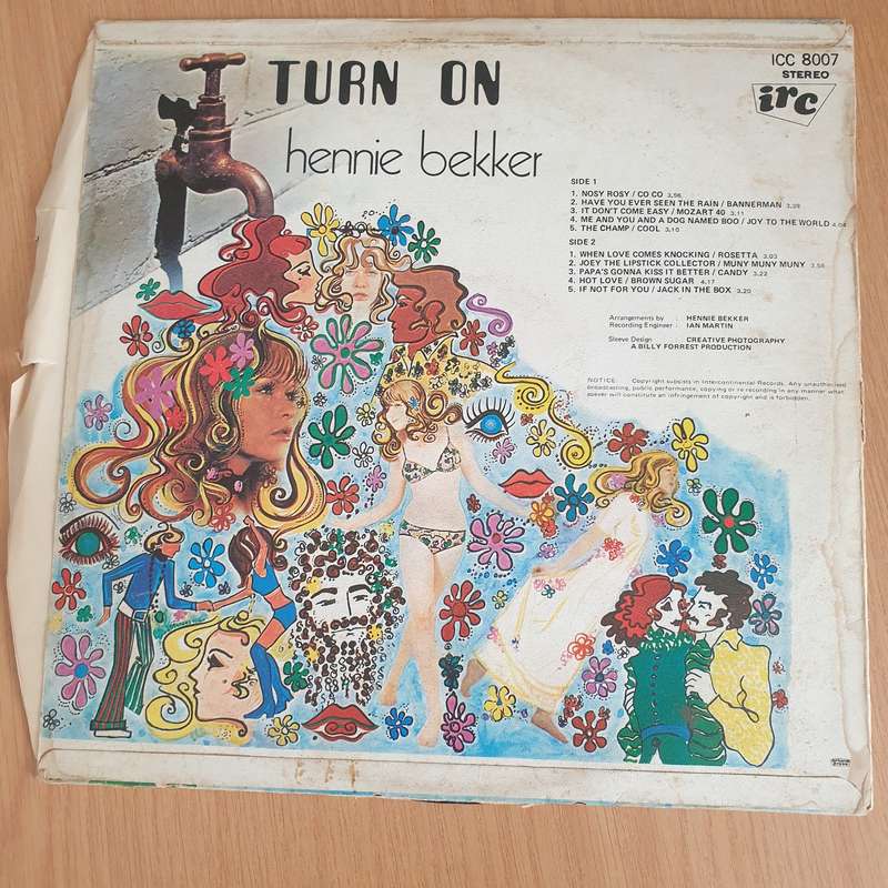 Hennie Bekker  Turn On - Vinyl LP Record - Very-Good+ Quality (VG+) (verygoodplus)