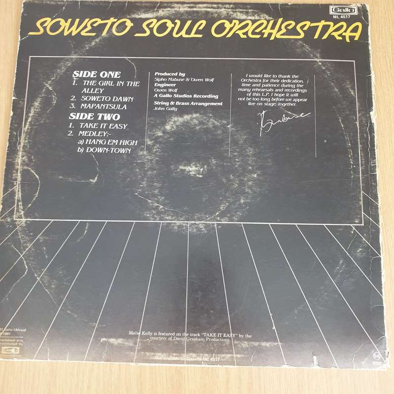 Soweto Soul Orchestra  Soweto Soul Orchestra  Vinyl LP Record - Very-Good- Quality (VG-) (m...