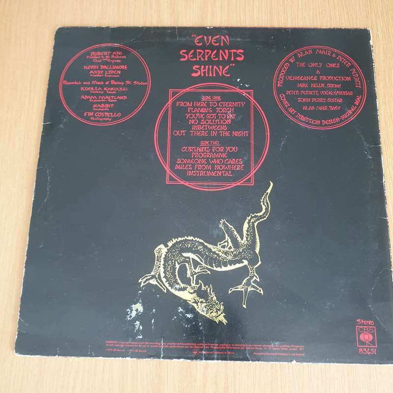 The Only Ones  Even Serpents Shine - Vinyl LP Record - Very-Good Quality (VG)  (verry)