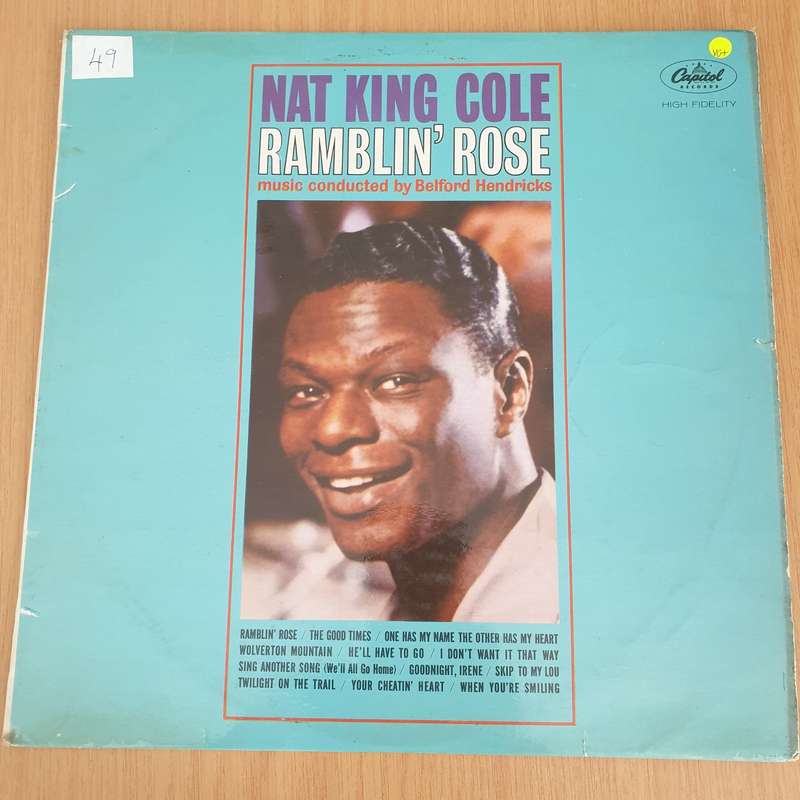Nat King Cole - Ramblin' Rose  Vinyl LP Record - Very-Good+ Quality (VG+) (verygoodplus)