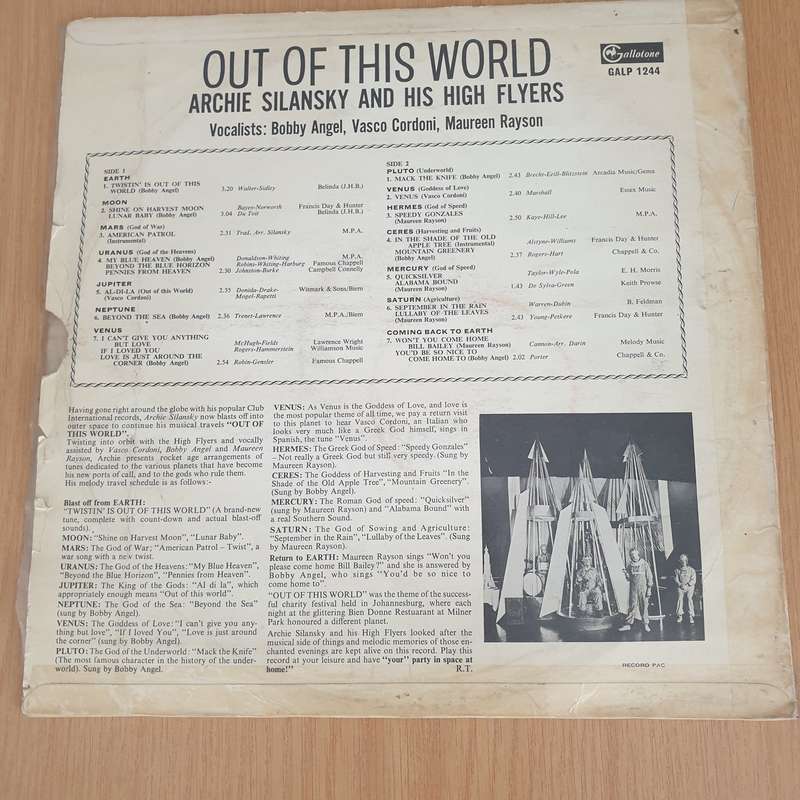 Archie Silansky And His High Flyers  Out Of This World  Vinyl LP Record - Very-Good+ Qualit...